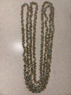 VINTAGE TASMANIAN ABORIGINAL MAIREENER SHELL NECKLACE LONG STRAND 72cms