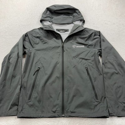 The North Face Mens DryVent Jacket Grey Amwell Logo Sz M Rain Coat Windbreaker