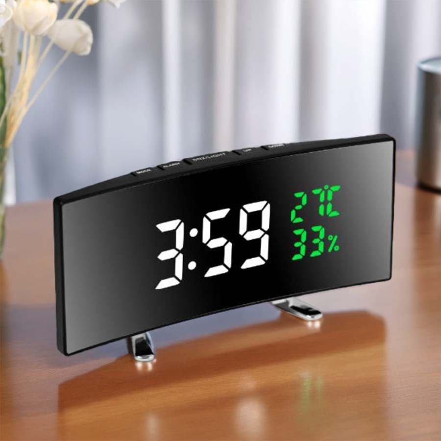 Digital LED Large Display Wall Desk Alarm Clock With Calendar Temperature Date