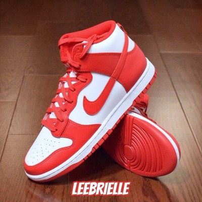 Size 10.5 - Nike Dunk High Retro White University Red DD1399-106