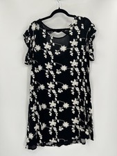 Altar'd State Dress Womens Medium Floral Embroidered Boho Pockets Rayon