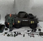 2001 GI Joe WWII M8 Light Armored Car - Incomplete With Figure And Accessories