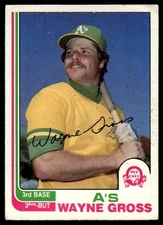 1982 O-Pee-Chee Wayne Gross Oakland Athletics #303