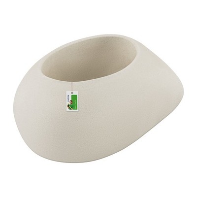 Ethik Premium ovaler Blumentopf  Sand dekorativ creme rund premium
