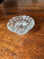 Cut Glass Single Candle Holder 5cm tall 9.5cm width