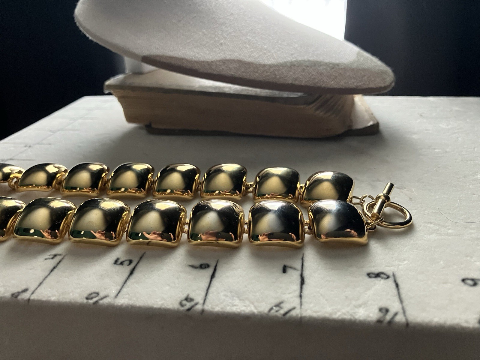 Vintage Square Link Statement Collar Necklace Tog… - image 12