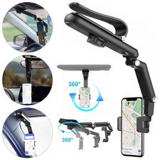 Universal Car Holder Mount Sun Visor Phone Clip Desk Stand For iPhone Samsung