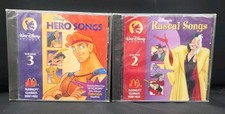 Disney's Hero Songs  Rascal Songs McDonald's CDs 1996 Walt Disney NEW