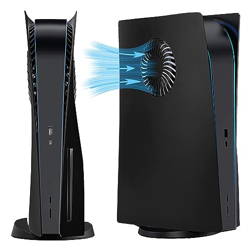 DOBEWINGDELOU FACEPLATE PER PS5 VENTOLA DI RAFFREDDAMENTO FACE PLATE COVER CONSOLE - NERO - Foto 1 di 5
