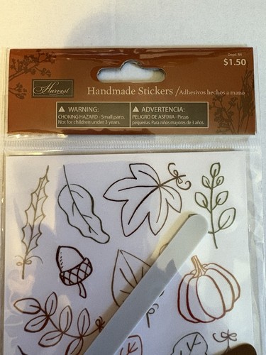 Harvest Handmade Thanksgiving Sticker Rub-ons - Harvest Theme - New In Package - Picture 2 of 4