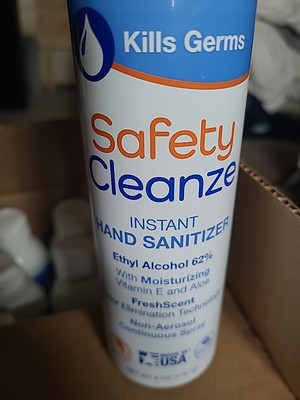 12 Pack Of Safety Cleanze Instant Hand Sanitizer Spray  - 6 Oz USA EXPIRED