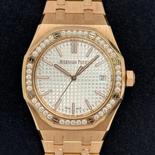 Audemars Piguet Royal Oak 18k Rose Gold Silver Dial Watch 15551OR.ZZ.1356OR.01 2