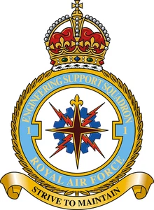 No. 1 Squadron Engineering Support RAF badge Self Adhesive Vinyl Sticker