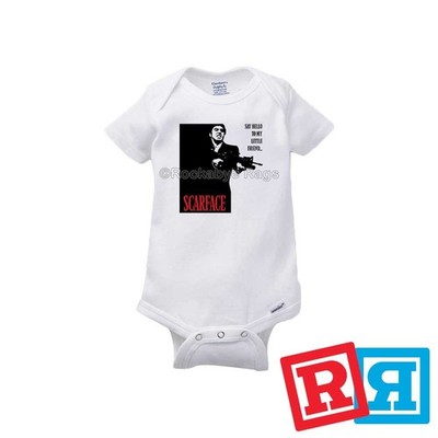 Scarface Little Friend Gerber Baby Onesie  Cotton White Short Sleeve Bodysuit