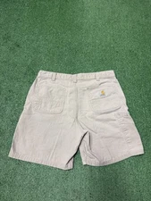 Carhartt Shorts Men Size 36 (34) Khaki Tan Rugged Flex Canvas Work 102514 MARKED
