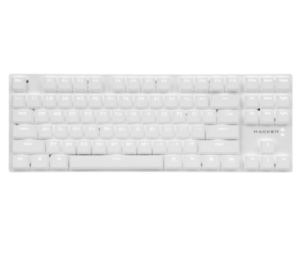 ABKO K640T SLIM Mechanical Tenkeyless Keyboard White Red Linear