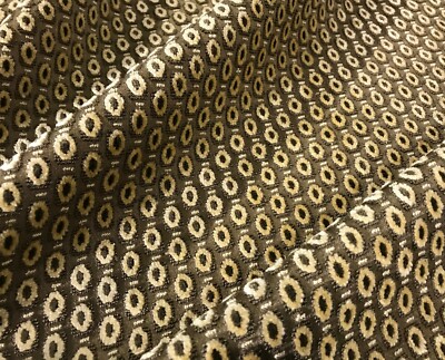 ZIMMER & ROHDE / ARDECORA CHOCOLATE ''FATA'' ITALIAN GEOMETRIC CUT VELVET FABRIC