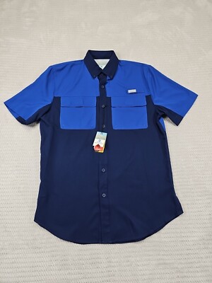 Ocean & Coast Shirt Mens Small Outdoor Fishing Vented Wicking Ocean Advantage