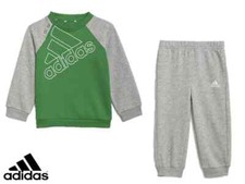 Unisex Adidas Originals tracksuit fleece jogger/jumper set Green/Grey - 2 piece