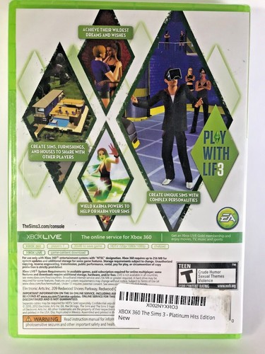 The Sims 3 (Microsoft Xbox 360, 2010) Brand New & Sealed FAST, FREE Shipping! - Picture 2 of 4