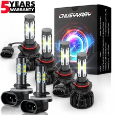 For Freightliner Coronado 132 Tractor Truck 2013-2016 LED Headlight Fog Bulbs 6x