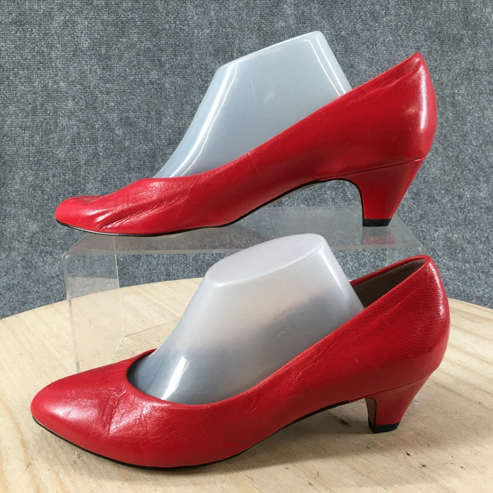 Zapatos de salón Easy Spirit para mujer 6,5 B sin cordones cuero rojo informal tacón almendra Foto 2 de 4