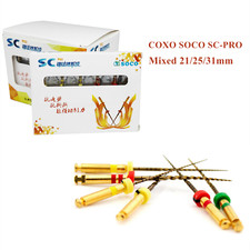 COXO SOCO SC-PRO Dental Endo Controlled Memory NITI Gold Files Mixed 21/25/31mm