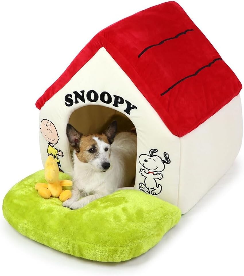 SNOOPY ペットハウス 大 約54×50×62cm M Snoopy Garden Dog House Bed Pet Paradise Red Roof W 54 x D 50 x H