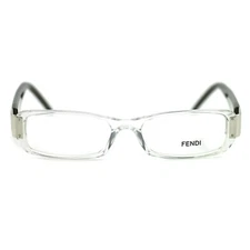 Fendi F671-000 Womens's Clear/Black Rectangle Eyeglasses 49 x 16 x 130