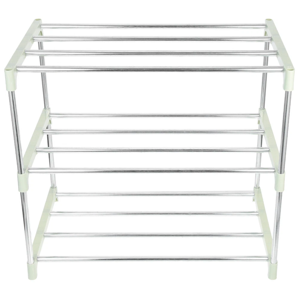 Entryway Stainless Steel Metal Tube Dorm Stable Multi layer Shoes Stand
