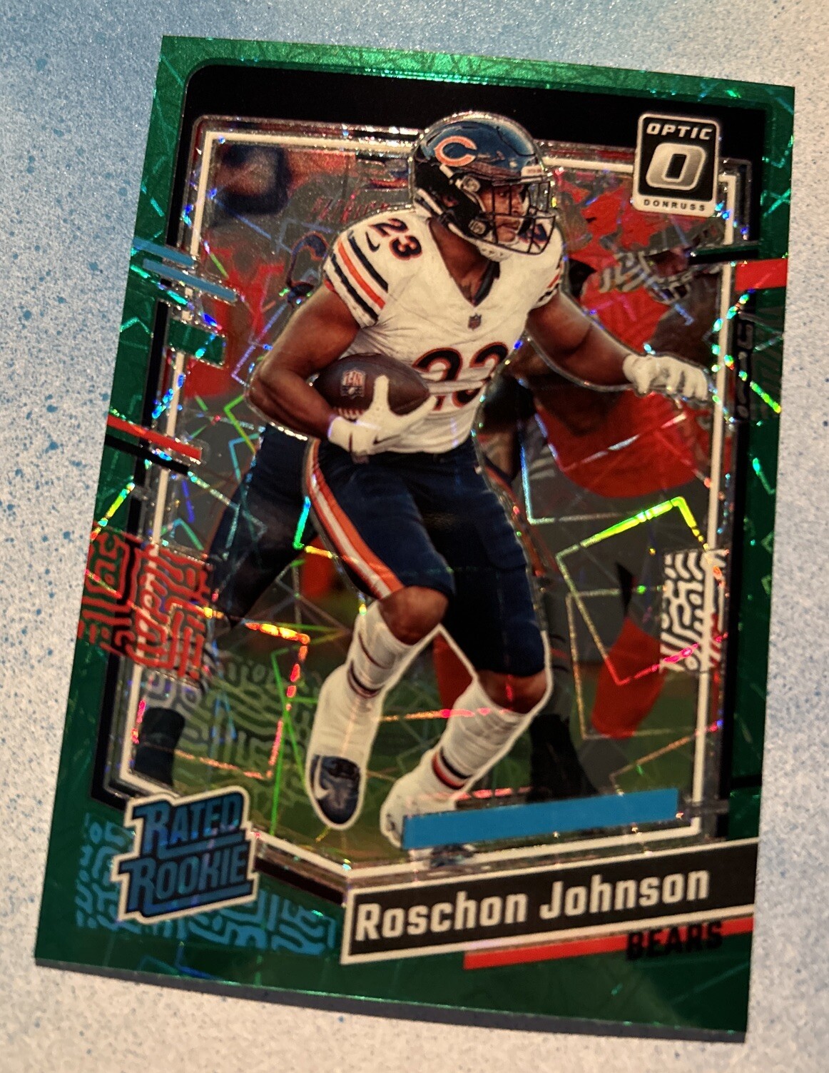 2023 Donruss Optic Green Velocity Prizm Roschon Johnson RC #217