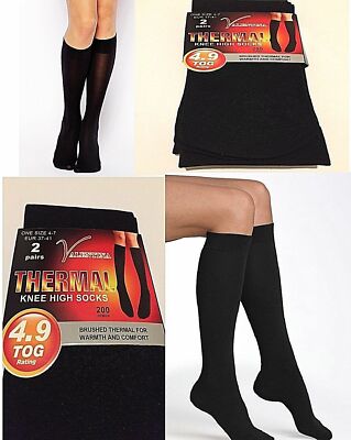 Damen Thermosocken Isoliert Winter Knie High School Socken 200 Danier 4,9 Tog