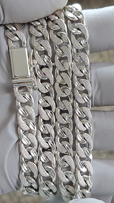 Miami Cuban Link Chain Necklace Solid 925 Sterling Silver 8 mm | eBay