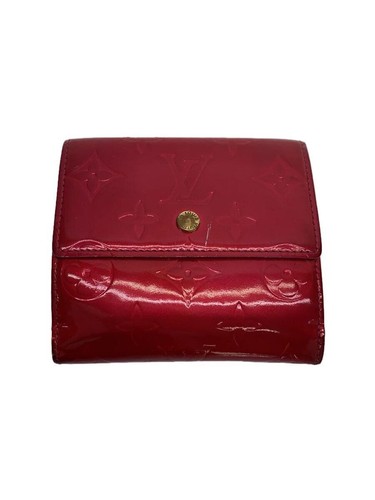 LOUIS VUITTON Folded Wallet Porte Monet Vie Carte Credit Monogram Vernis Used
