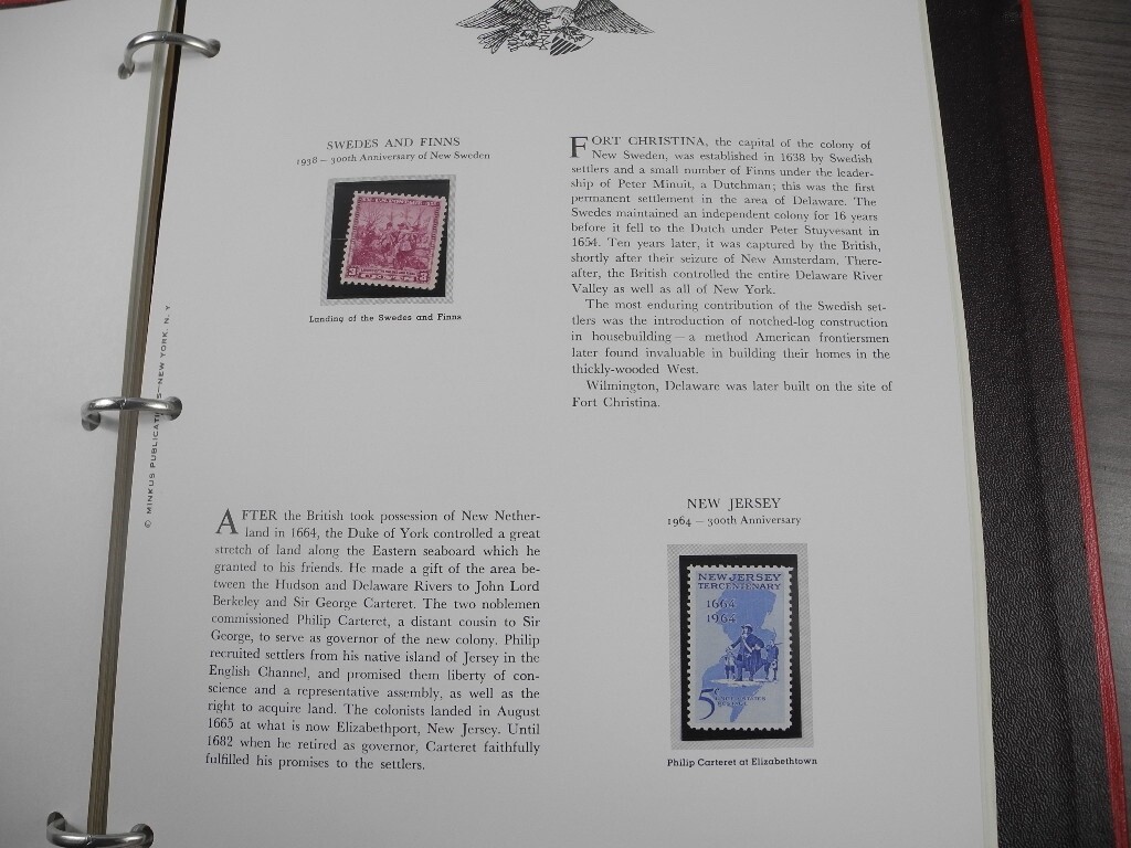 US, the American revolution stamp album, Mint Stamps mounted on pages