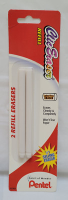 New Pentel Clic Eraser Refills White ZER2BP-K6 03705 - Erases Cleanly Completely