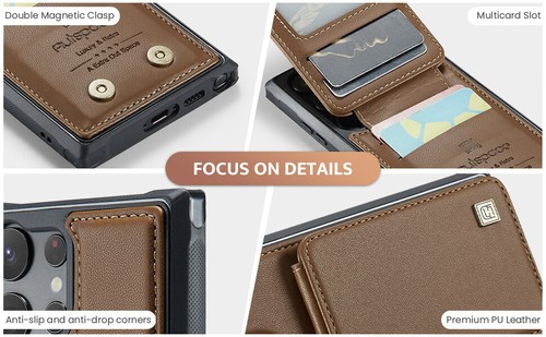 For Samsung Galaxy S23 Ultra S22 S21 Plus RFID Blocking Leather Wallet Card Case - Picture 8 of 79