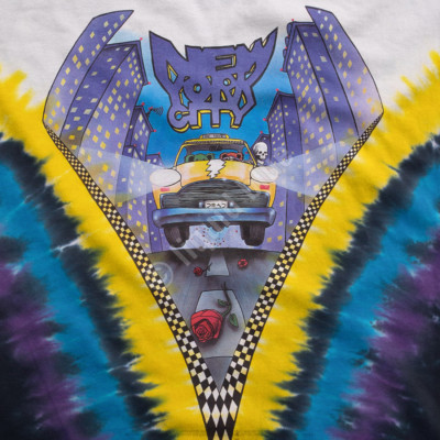 T-shirt GRATEFUL DEAD-TAXI-MADISON SQR NY City-TIE DYE S-M-L-XL-XXL Garcia, Carne