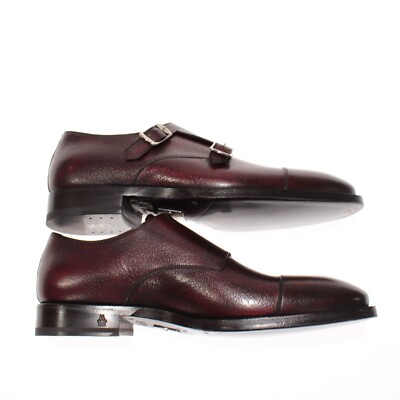 Di Bianco NWB Arezzo Double Monk Strap Leather Dress Shoes  display picture 3