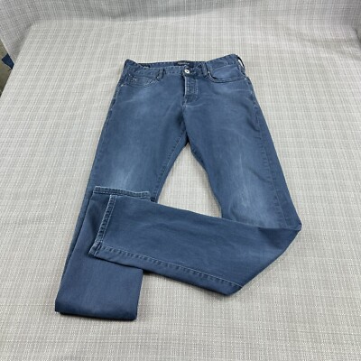 Scotch Soda Jeans Mens 30x35 Ralston Faded Distressed Button Fly Tall Slim Fit