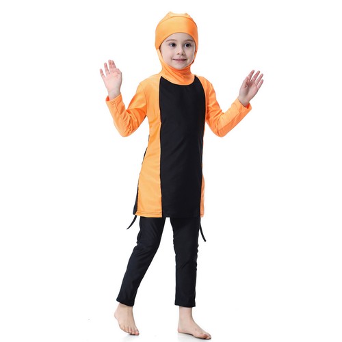 Muslim Kids Girls Modesty Swimwear Swimsuit Burkini Islamic Full Cover Beachwear - Picture 9 of 42