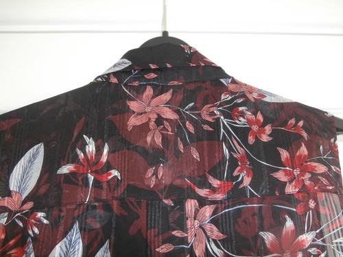 NANETTE LEPORE BLACK SHEER FLORAL PRINT DRESS WITH INNER SLIP SIZE 14 BRAND NEW - Picture 10 of 17