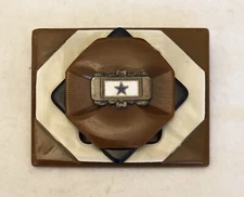 Vintage Brown Bakelite Brooch Simichrome Tested