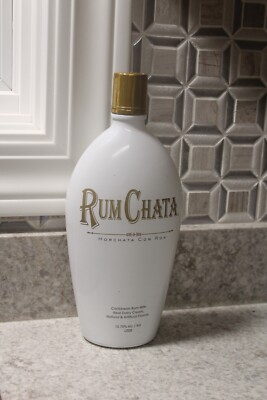 Rum Chata Carribean Rum Liquor 1 Liter Bottle (empty)