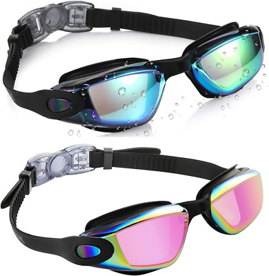 Kids Swim Goggles, Pack of 2 Swimming Goggles for Children Boys & Girls Age 3-14