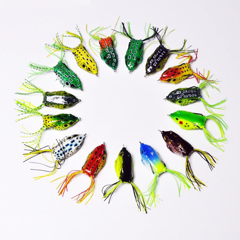 150Pcs Rubber Frog Fishing Lures 5.5cm/2.2'' With Retail Box 15colors Mixed - Image 2