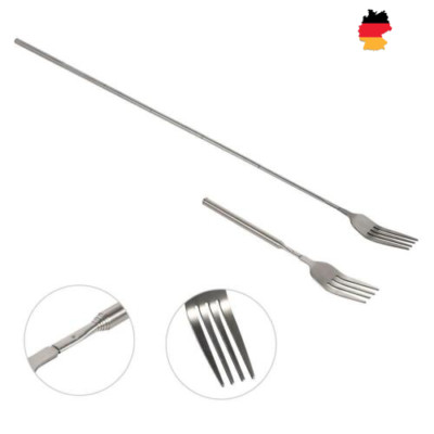 Gabel Ausziehbar Teleskopgabel Gabel Partygabel Besteck Tafelgabel 22.1~64.6cm