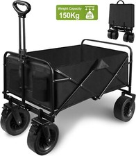150KG Foldable Collapsible Camping Garden Trolley Cart Wagon Truck Wheelbarrow