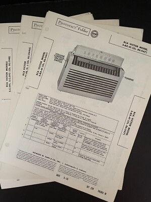 #ad SAMS Photofacts Vintage Radios RCA Victor Brand YOU CHOOSE MODEL $6.50
