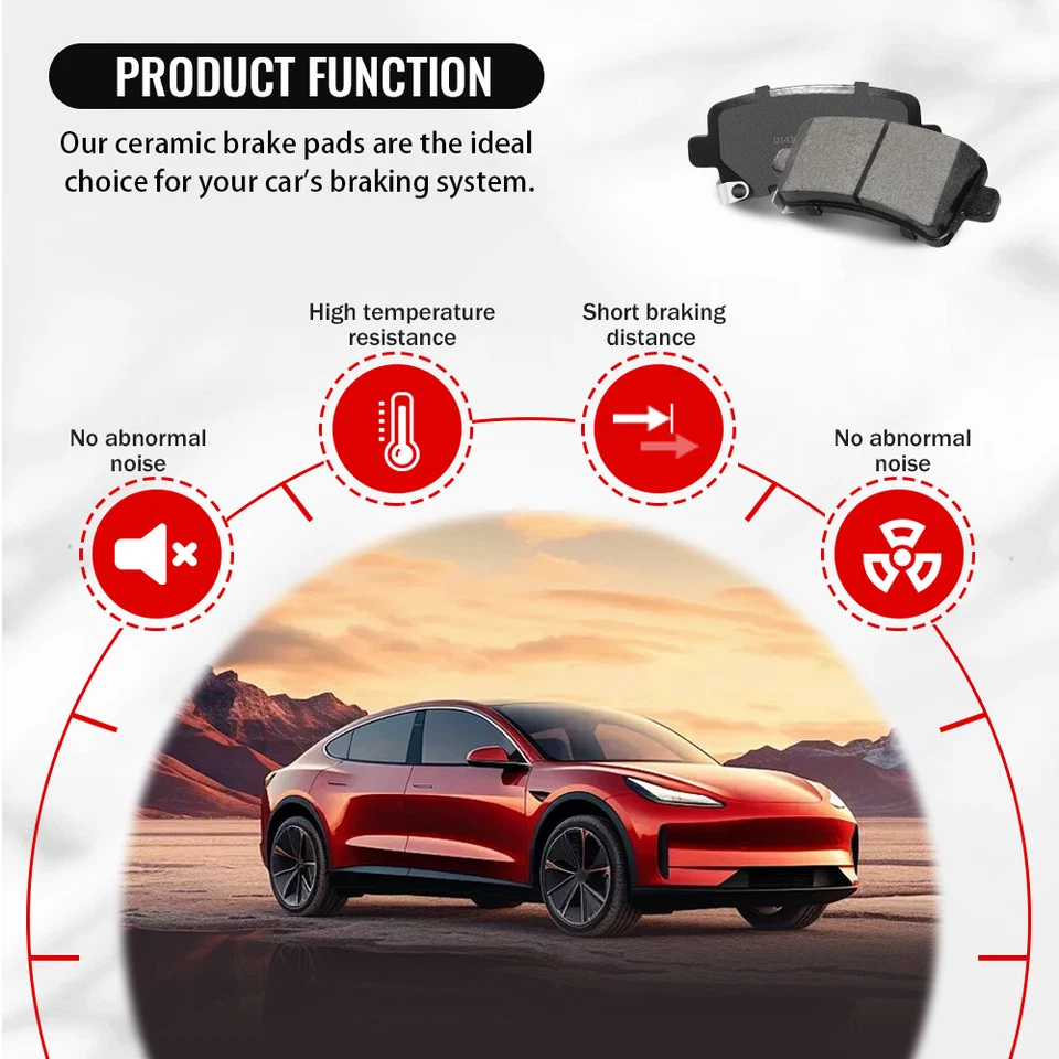 Pastillas de freno delanteras y traseras de cerámica para BMW 325i 325Ci E46 2001-2003 2004 2005 Foto 4 de 4